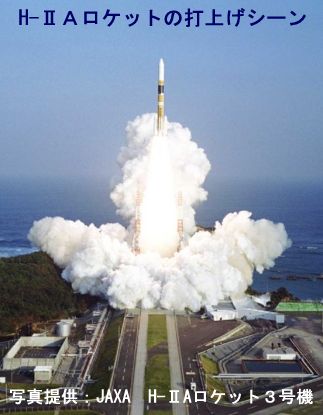 H-2Aロケットの打ち上げシーン